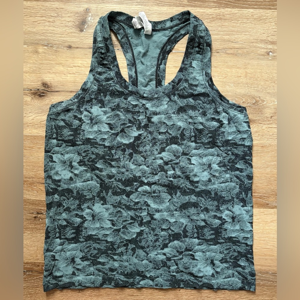 Athleta Green‎ Floral Tank Top - Picture 2 of 5